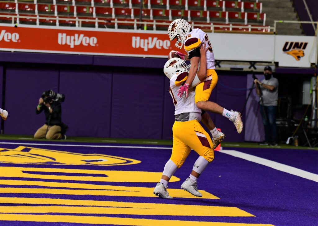 Ankeny quarterback JJ Kohl after the Hawks win against Southeast Polk