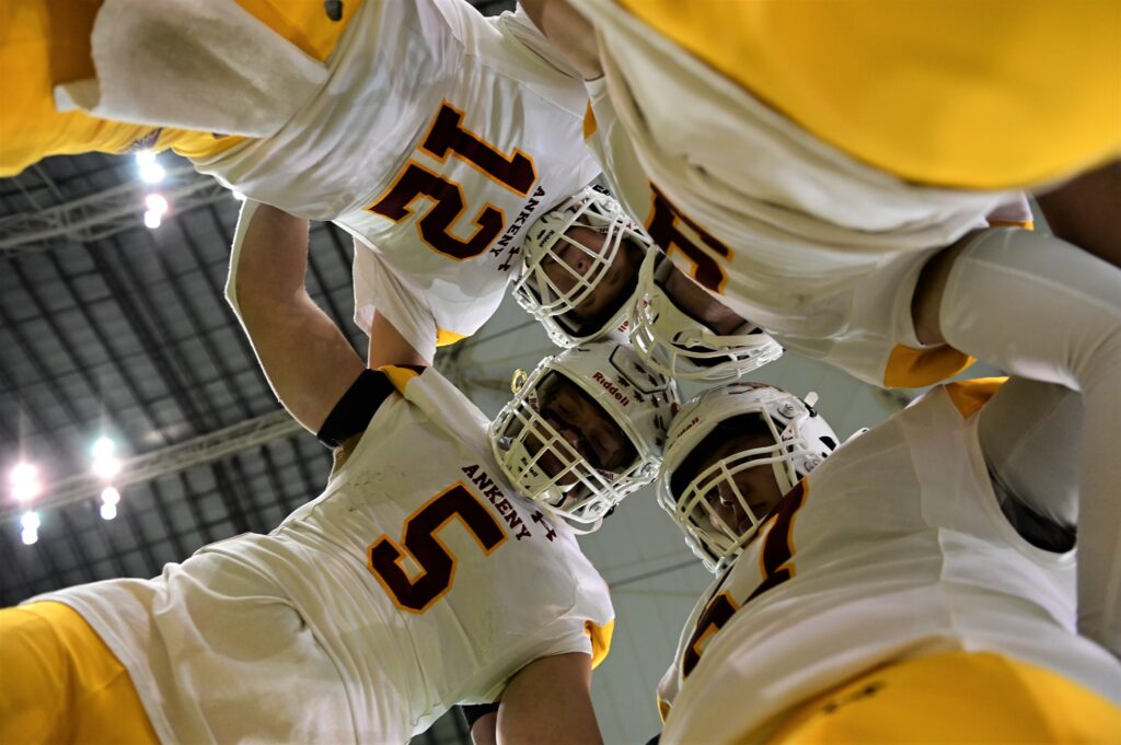 Ankeny quarterback JJ Kohl after the Hawks win against Southeast Polk