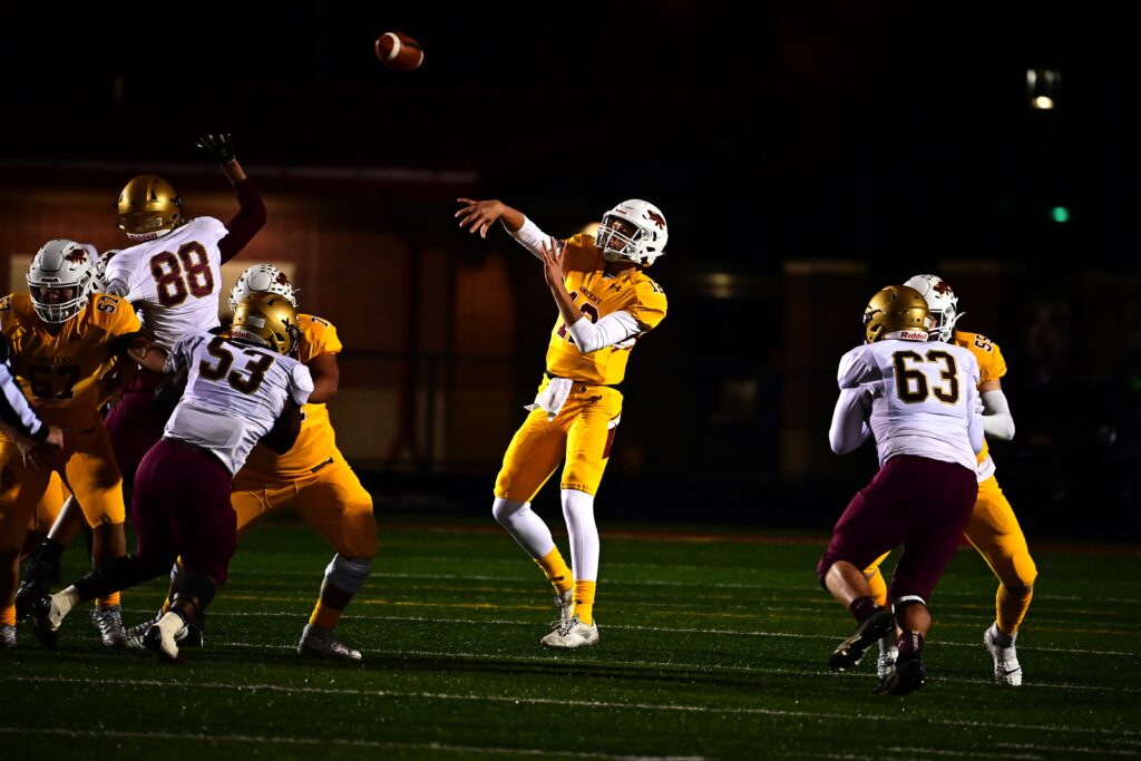 Ankeny quarterback JJ Kohl after the Hawks win against Southeast Polk