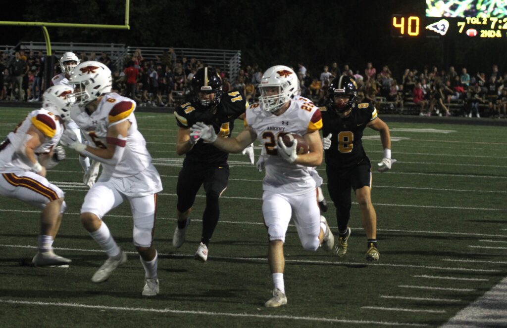 Ankeny quarterback JJ Kohl after the Hawks win against Southeast Polk