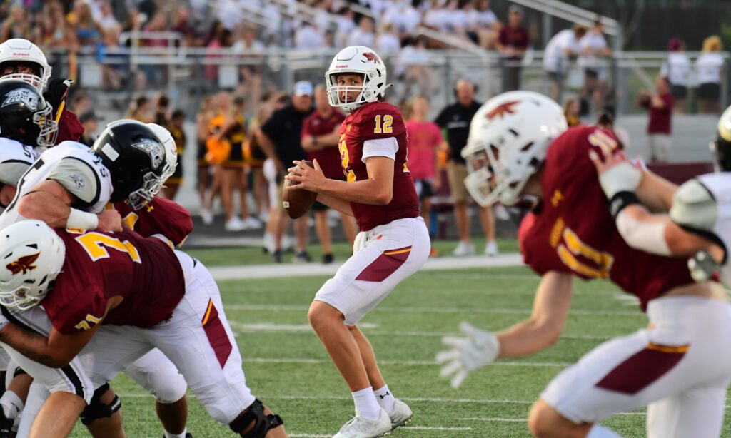 Ankeny quarterback JJ Kohl after the Hawks win against Southeast Polk