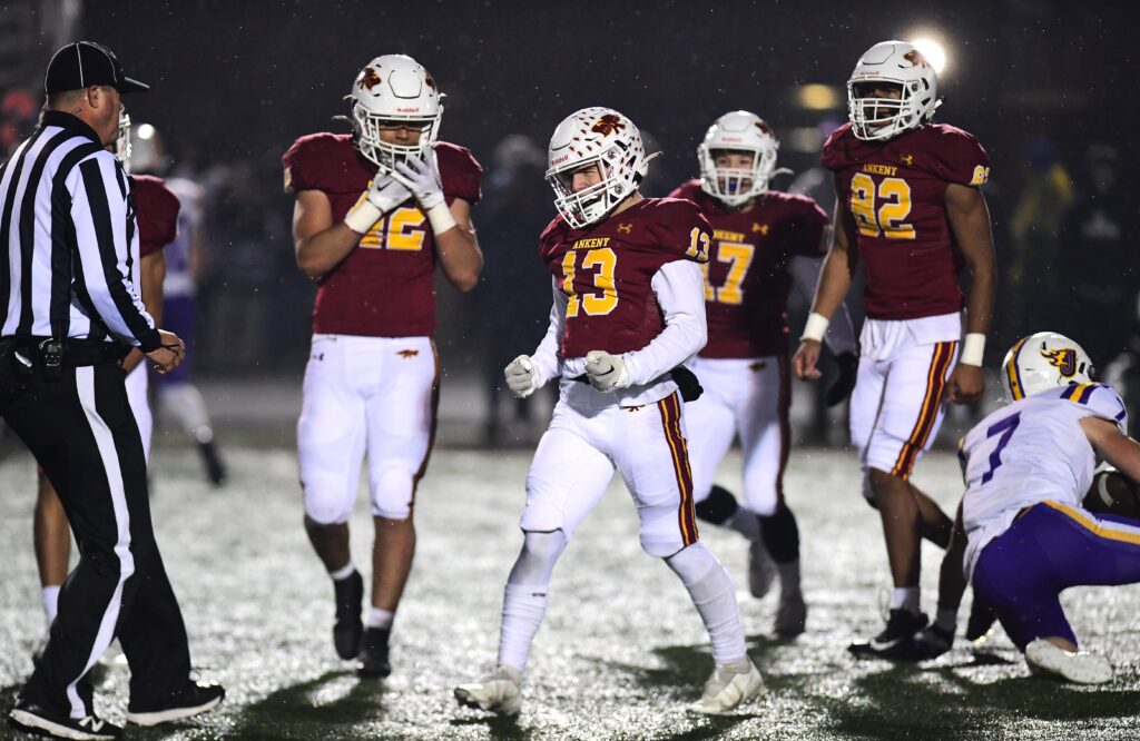 Ankeny quarterback JJ Kohl after the Hawks win against Southeast Polk