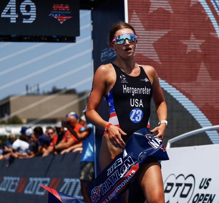 Hergenreter wins Youth Development Women’s title at Triathlon Championships